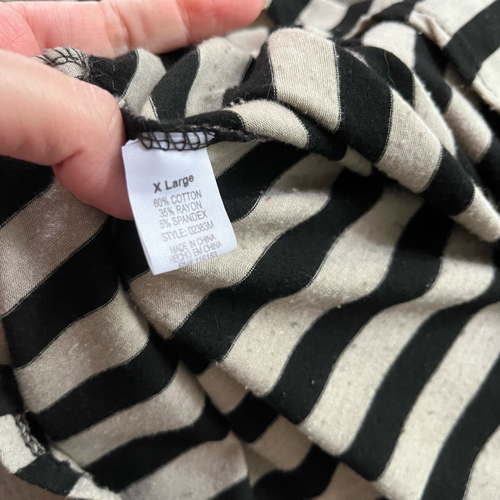 Tan & Black Striped Maxi Skirt Size XL - Picture 6 of 7